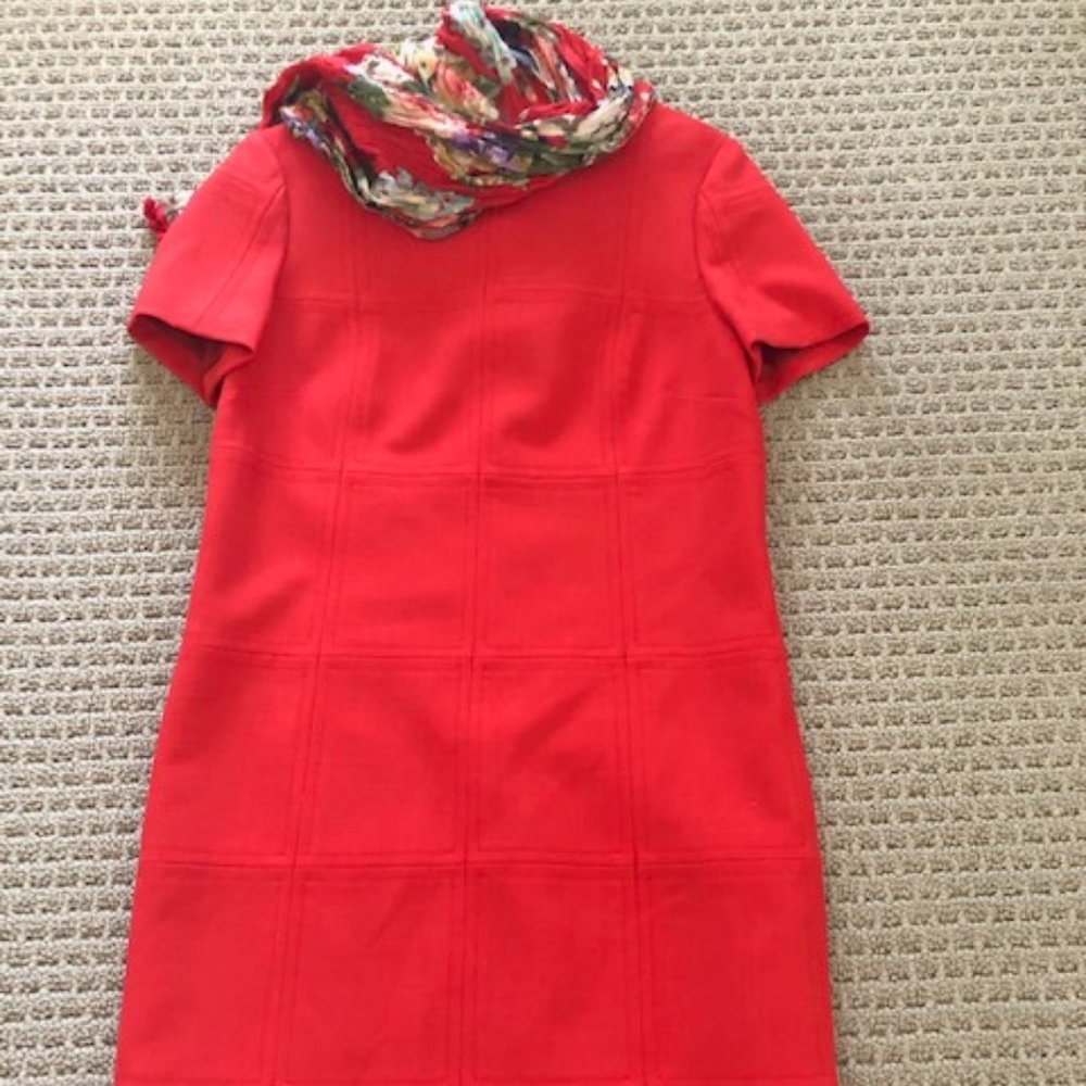 Tory Burch Orange Fully Lined Dress,  size 10